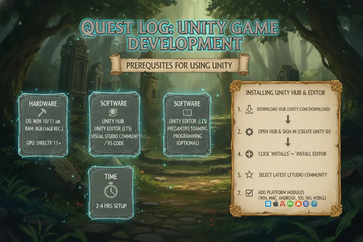 Prerequisites for Using Unity to Make a Game